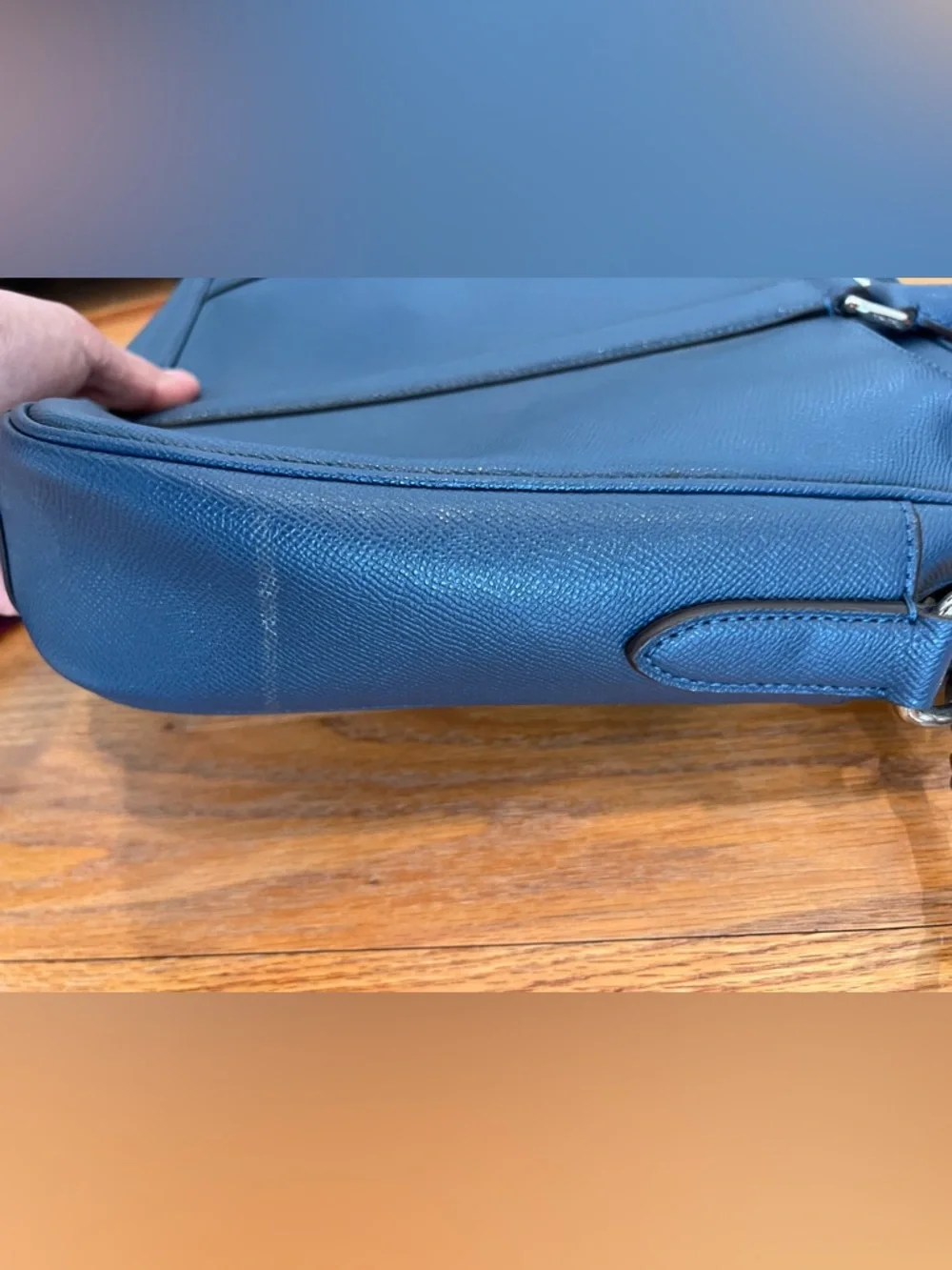 Coach Perry Slim Briefcase in crossgrain leather,